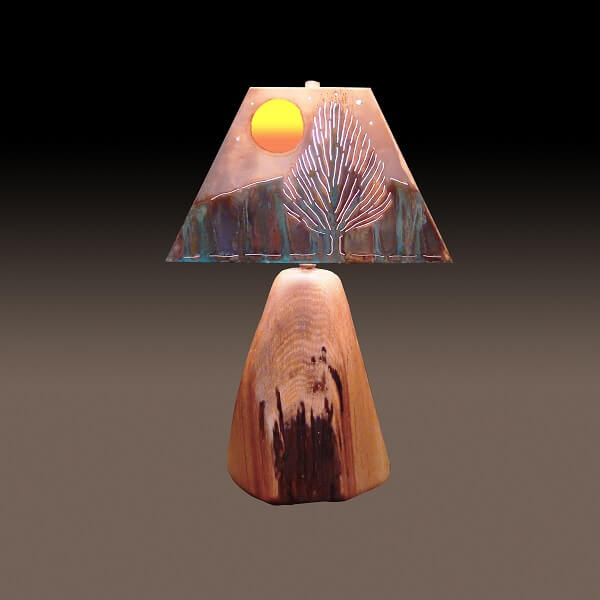 Rustic Copper Shade Table Lamps Doug, Small Copper Table Lamp Shade